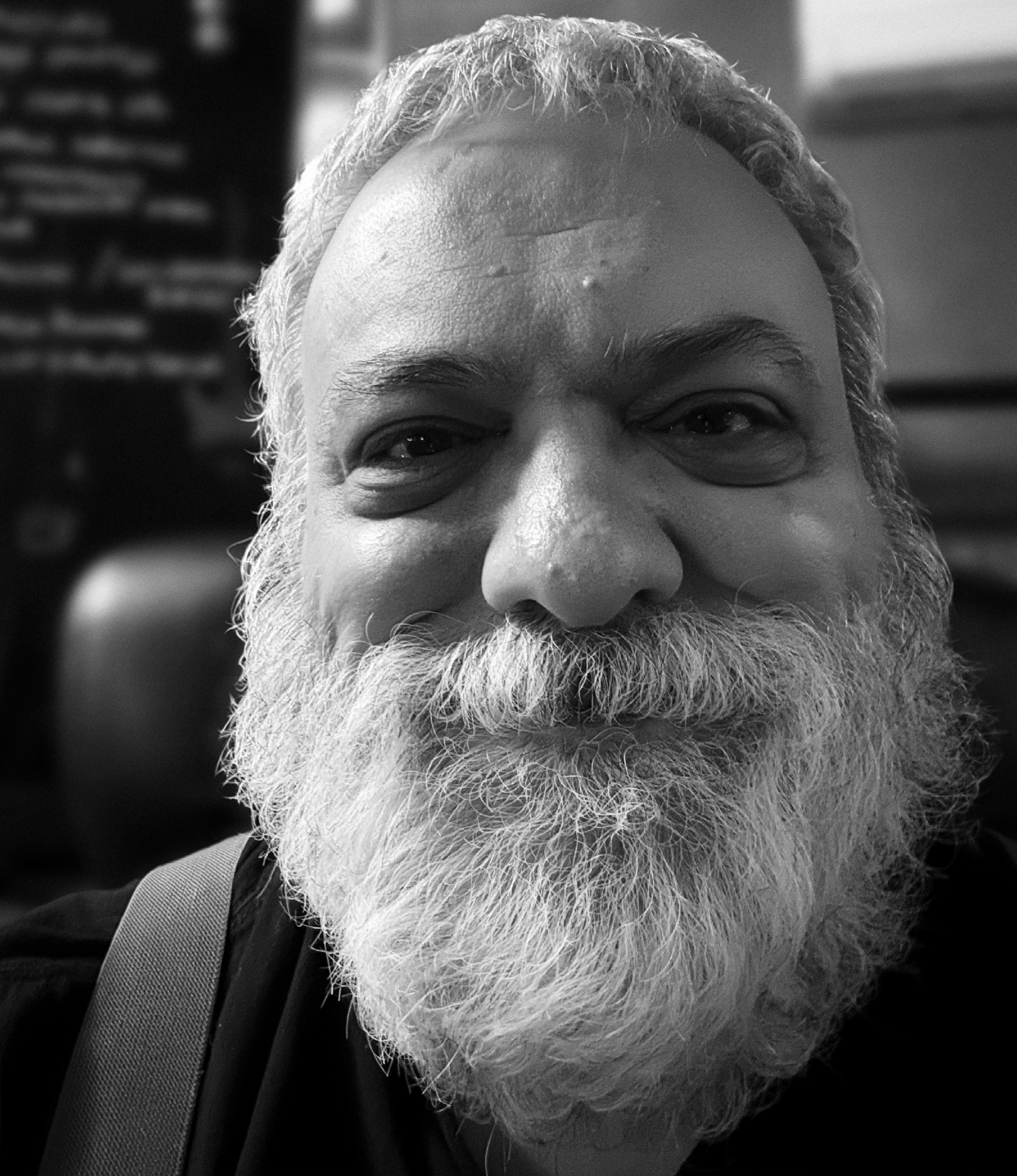 Black-and-white portrait of author Anthony Angel